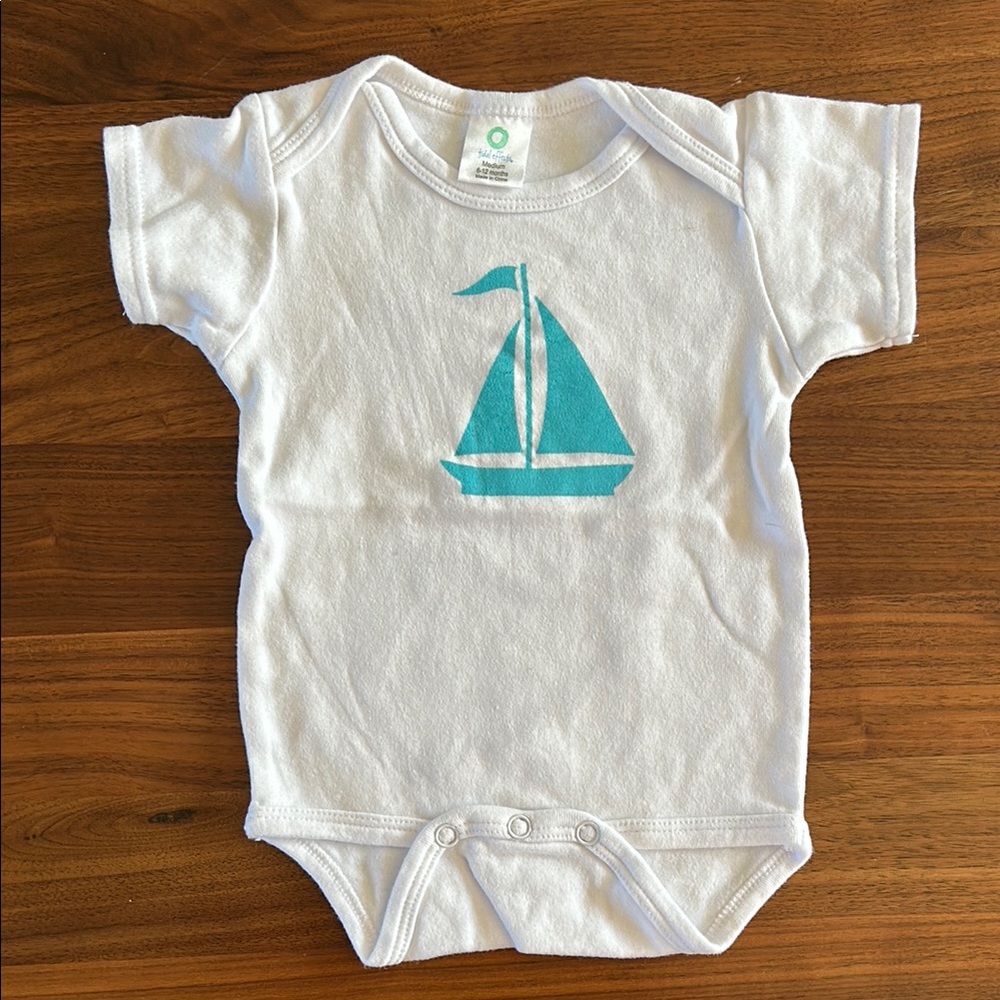 White Sailboat Bodysuit
